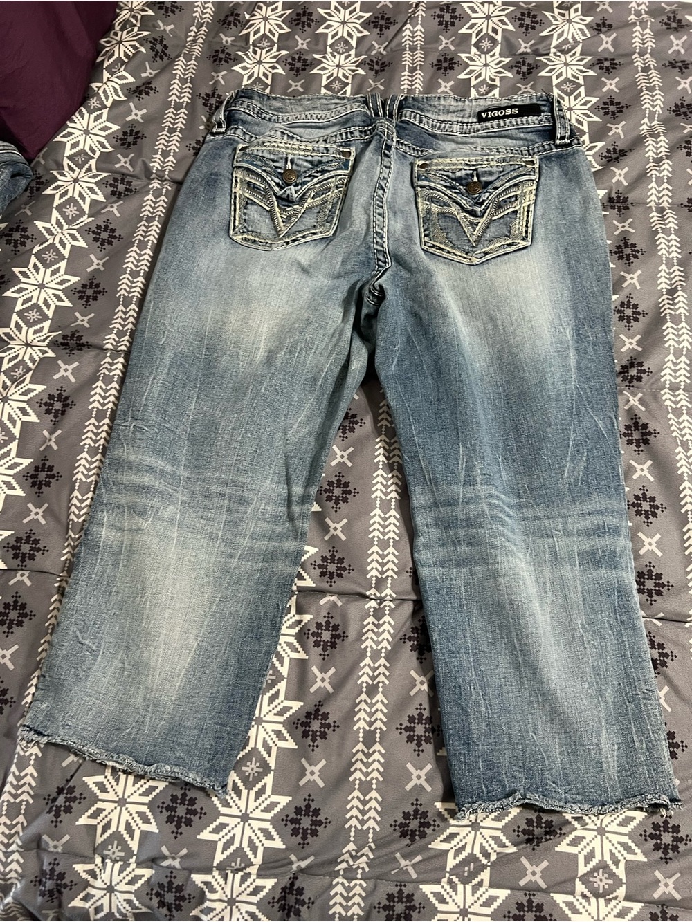 Vigoss Light Wash Capri that were cut by previous owner - Picture 7 of 11